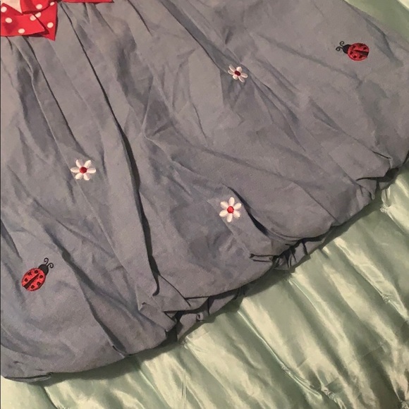 Ladybug Chambray Bubble Dress - Picture 8 of 10